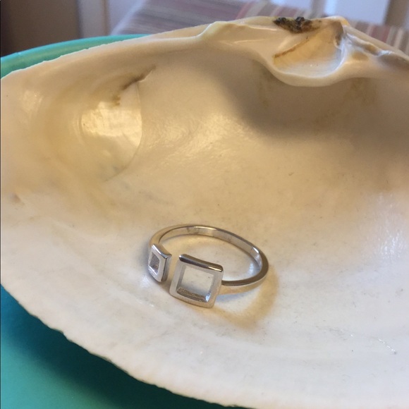 925 Silver Square ring - Picture 2 of 4